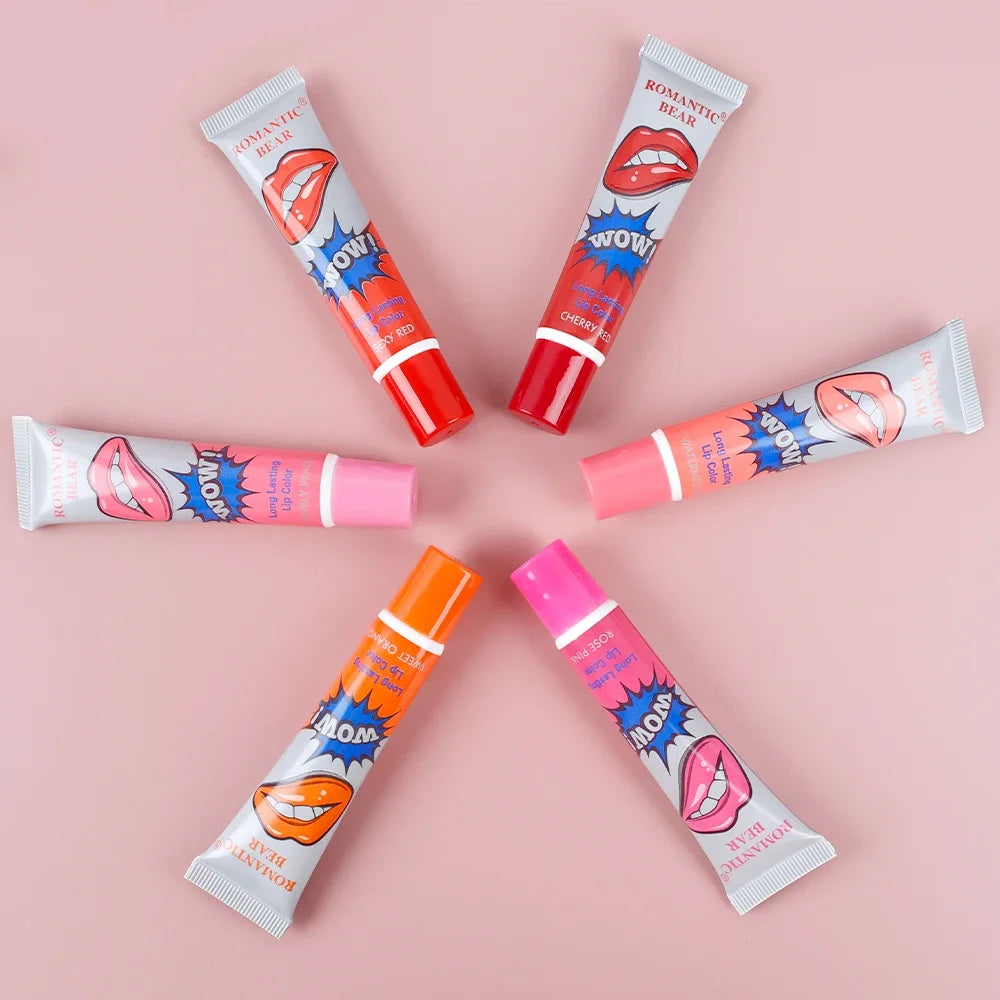 Magic Peel-Off Lipstick – Waterproof, 6-Color, Long-Lasting Lip Stain & Gloss