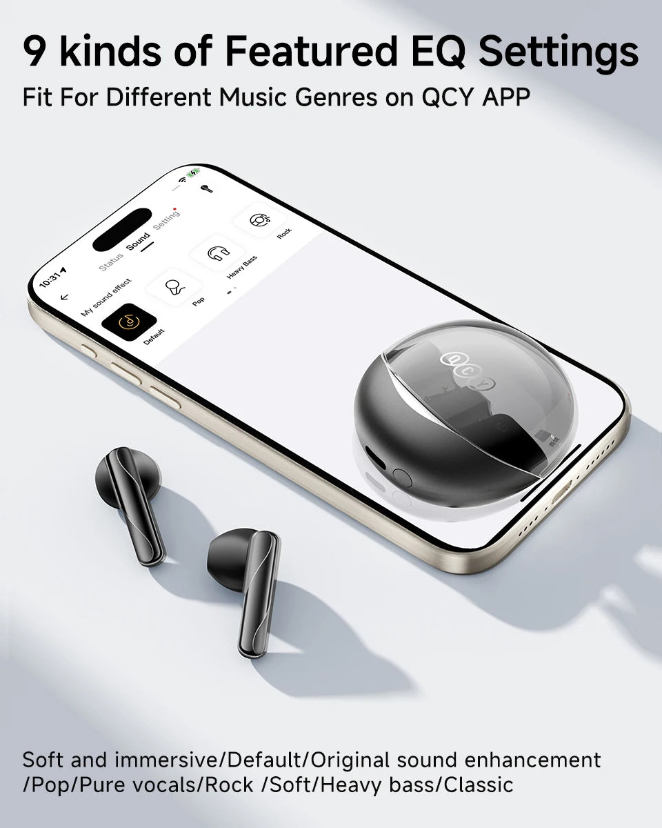 QCY AilyBuds Wireless Earphones – Bluetooth 5.3, ENC, Low Latency