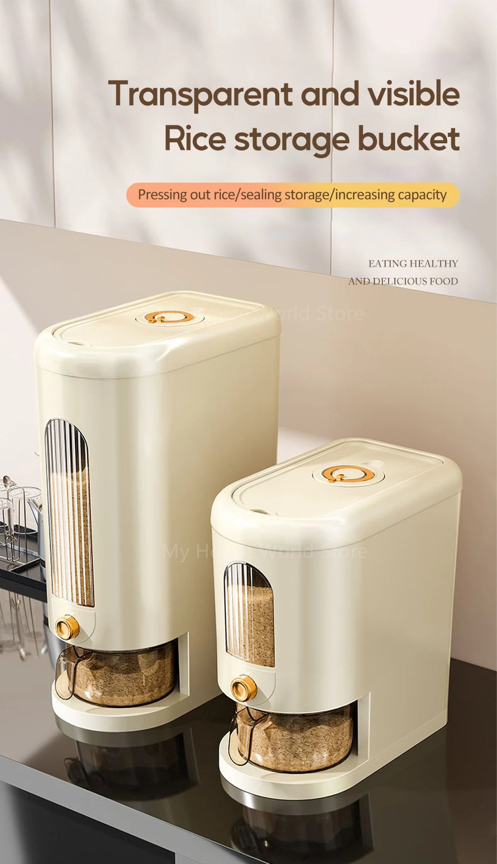 Rice Keeper: Freshness, Neatness, and Convenience in One!