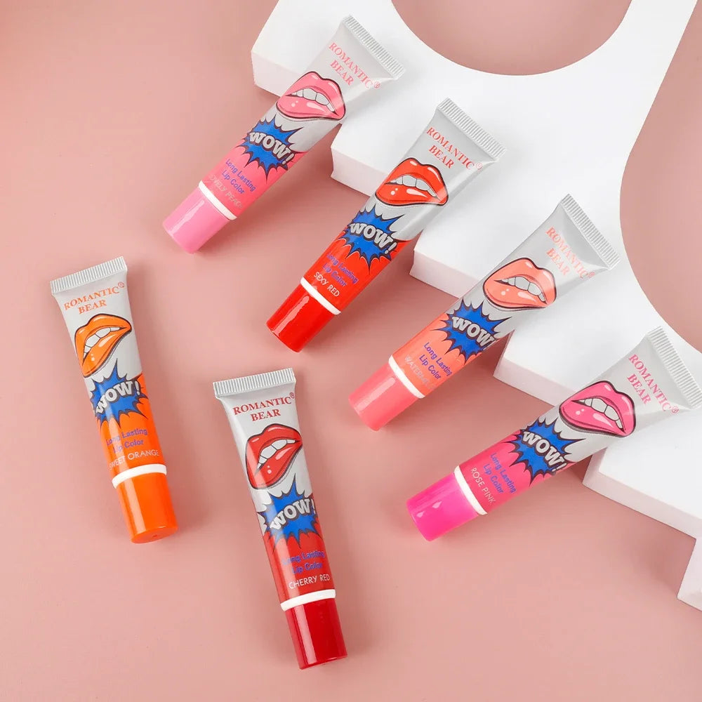 Magic Peel-Off Lipstick – Waterproof, 6-Color, Long-Lasting Lip Stain & Gloss