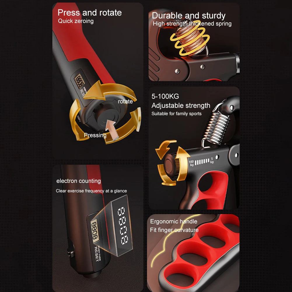 5-100Kg Adjustable Hand Gripper & Strength Trainer