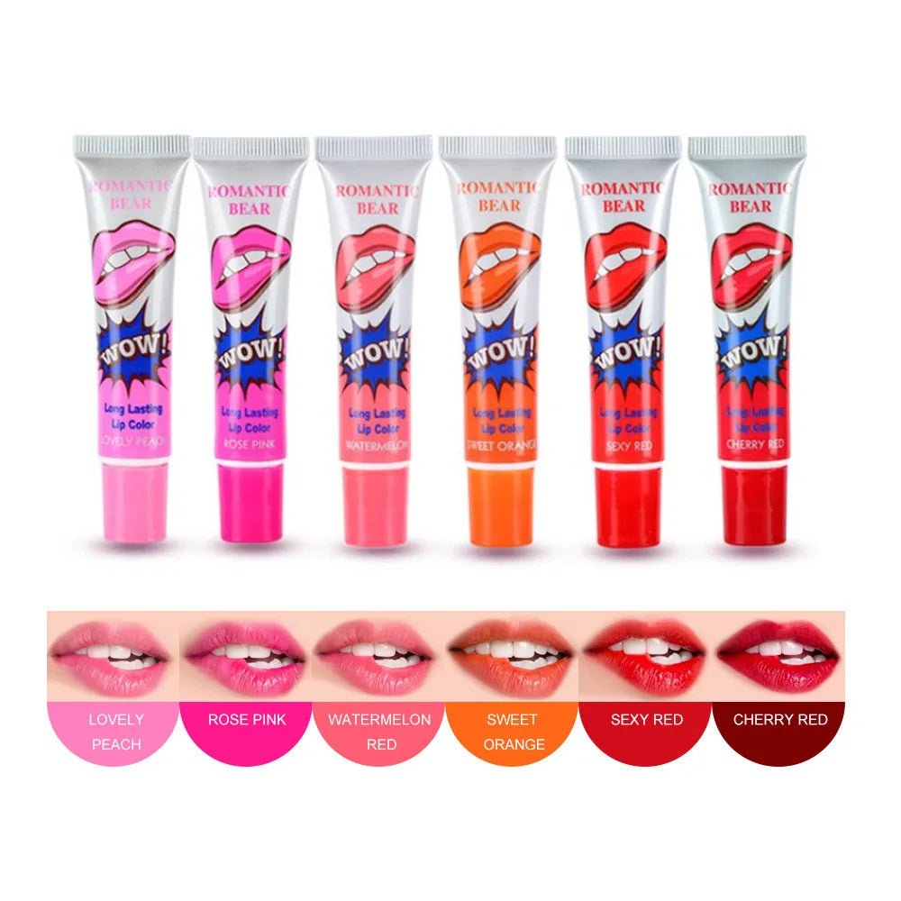 Magic Peel-Off Lipstick – Waterproof, 6-Color, Long-Lasting Lip Stain & Gloss
