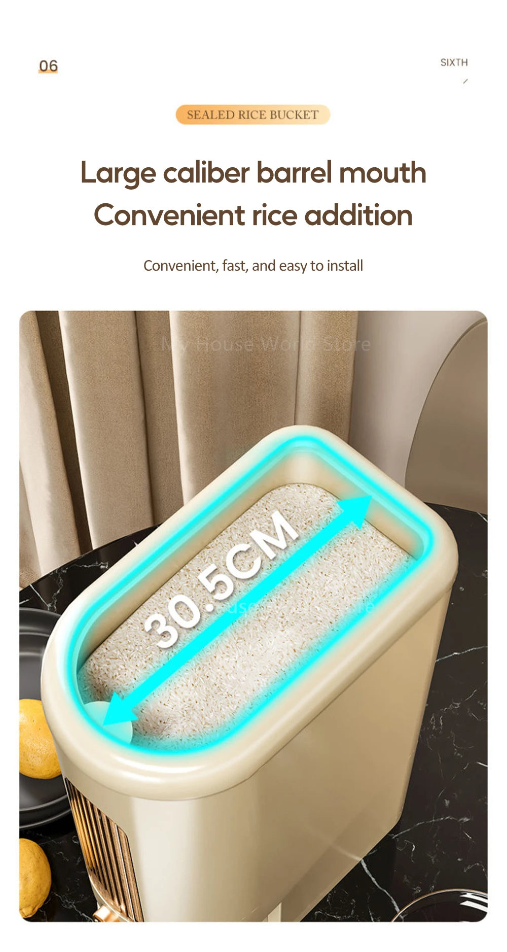 Rice Keeper: Freshness, Neatness, and Convenience in One!