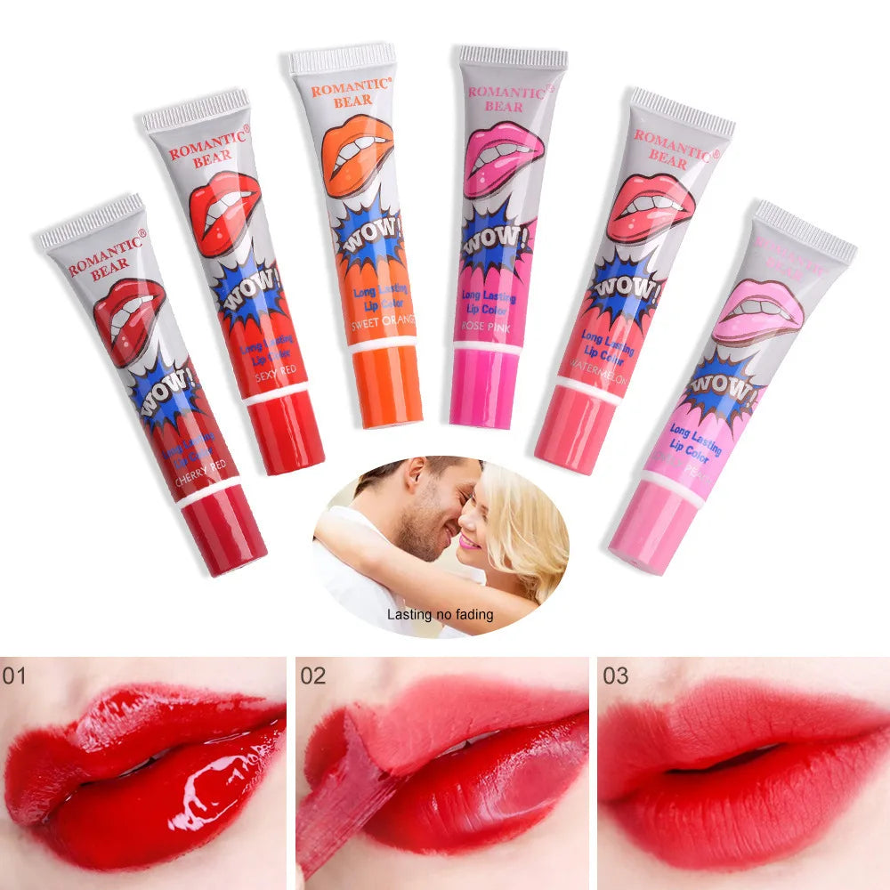 Magic Peel-Off Lipstick – Waterproof, 6-Color, Long-Lasting Lip Stain & Gloss
