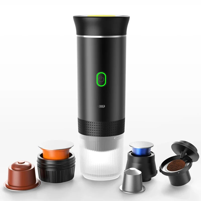 "3-in-1 Wireless Espresso Maker – Travel, Home & Adventure"