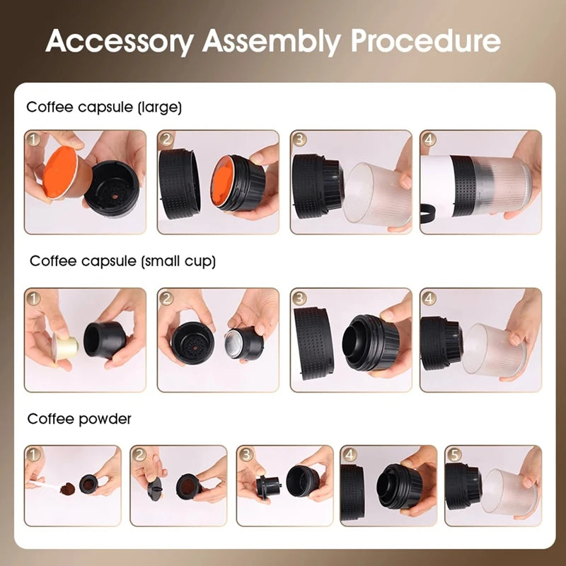 "3-in-1 Wireless Espresso Maker – Travel, Home & Adventure"