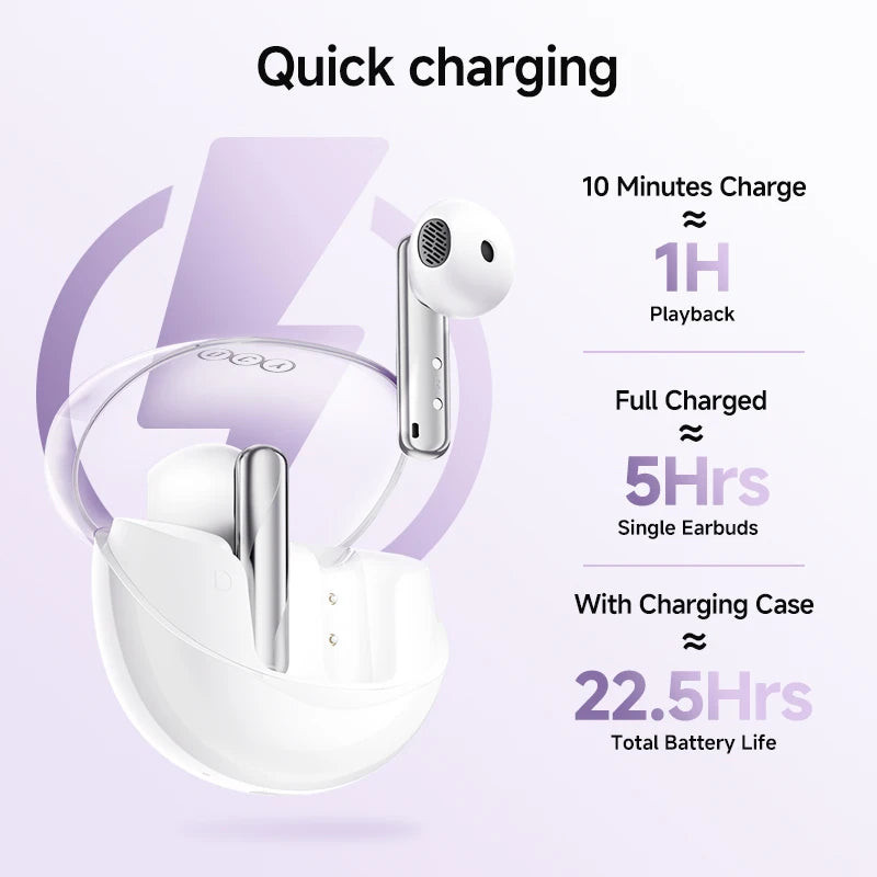 QCY AilyBuds Wireless Earphones – Bluetooth 5.3, ENC, Low Latency