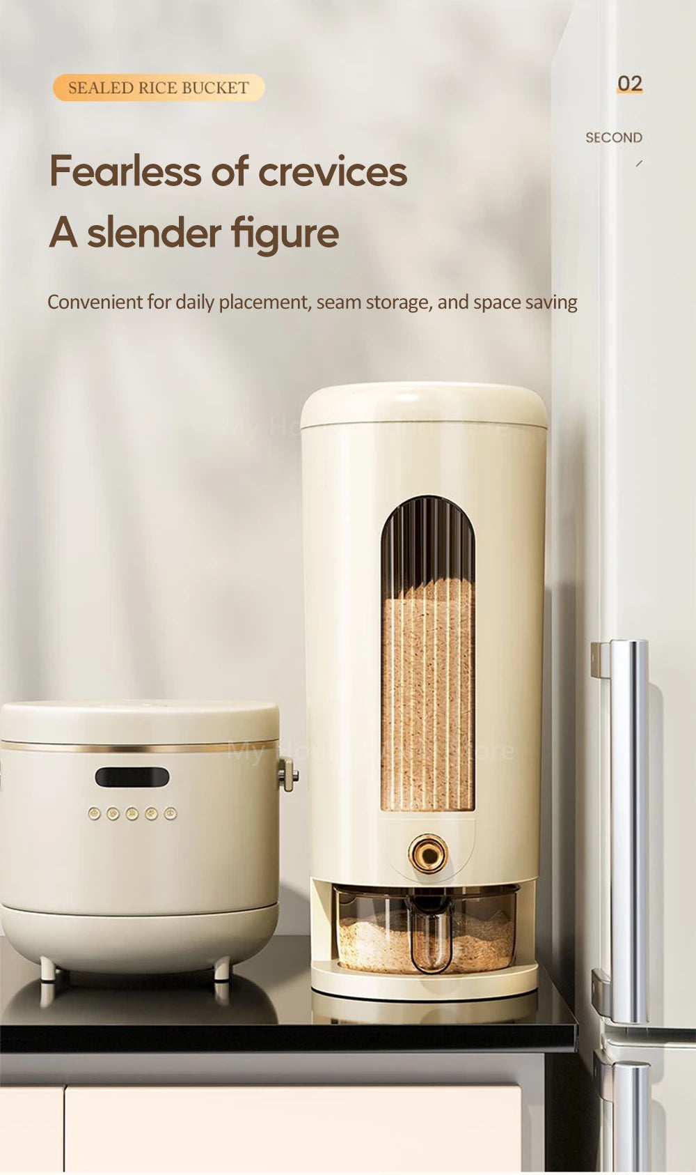 Rice Keeper: Freshness, Neatness, and Convenience in One!