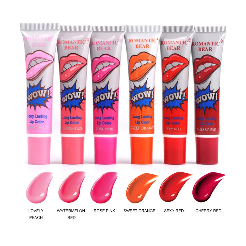 Magic Peel-Off Lipstick – Waterproof, 6-Color, Long-Lasting Lip Stain & Gloss