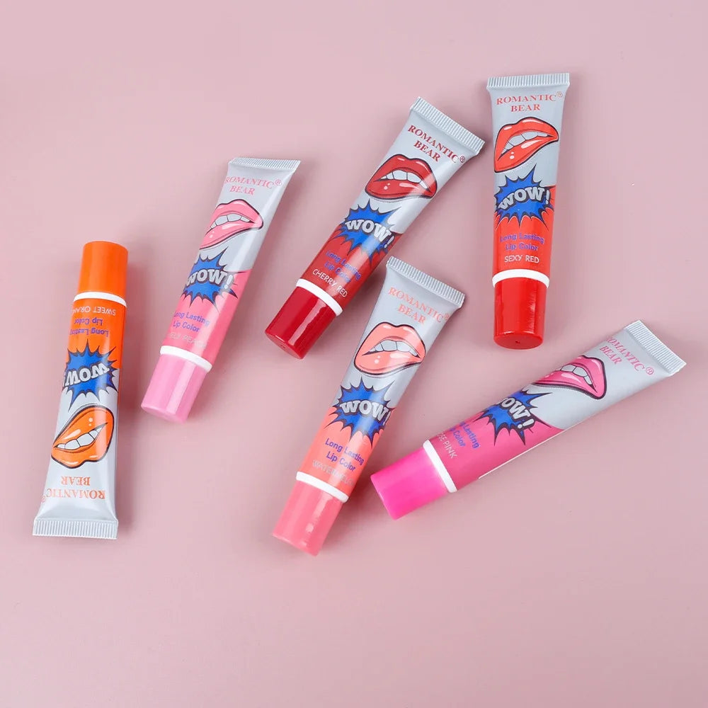 Magic Peel-Off Lipstick – Waterproof, 6-Color, Long-Lasting Lip Stain & Gloss