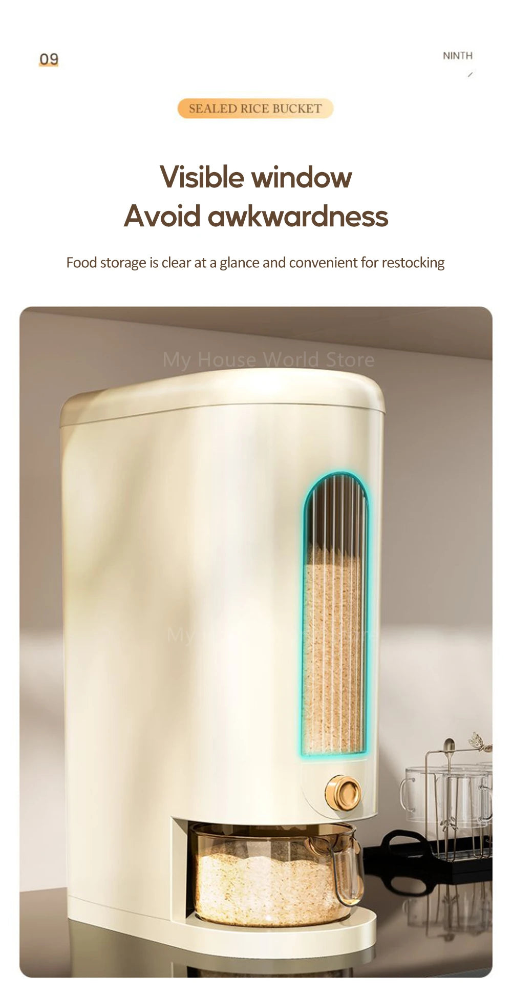 Rice Keeper: Freshness, Neatness, and Convenience in One!